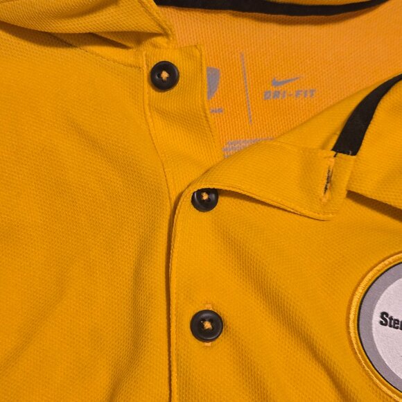 Men's Pittsburgh Steelers NIKE DRI-FIT Gold Polo Size Large - Picture 8 of 8